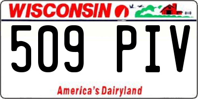 WI license plate 509PIV