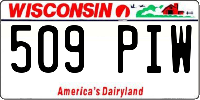WI license plate 509PIW