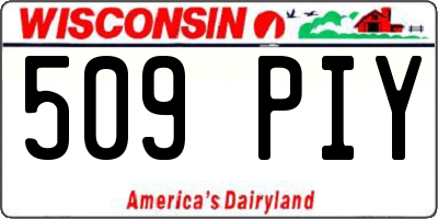 WI license plate 509PIY