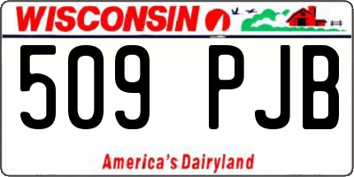 WI license plate 509PJB