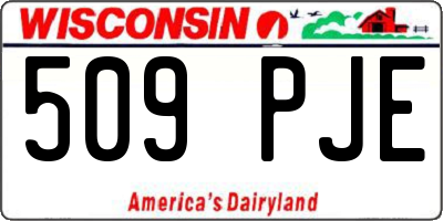 WI license plate 509PJE
