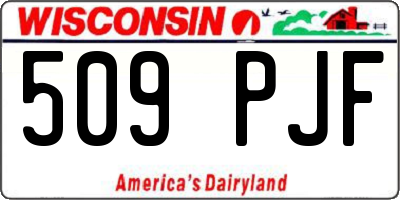 WI license plate 509PJF