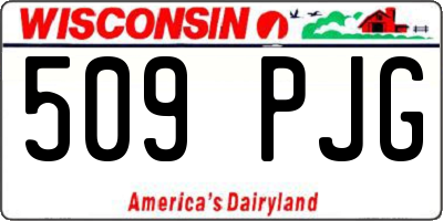 WI license plate 509PJG