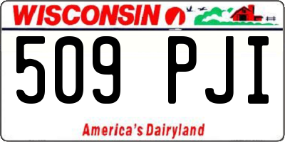 WI license plate 509PJI