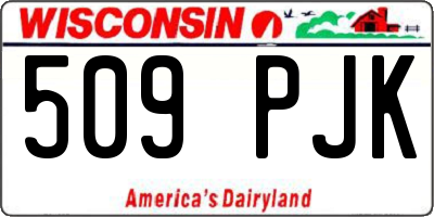 WI license plate 509PJK