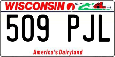 WI license plate 509PJL