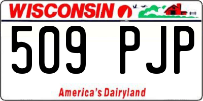WI license plate 509PJP