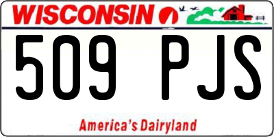 WI license plate 509PJS