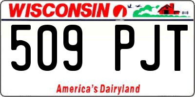 WI license plate 509PJT