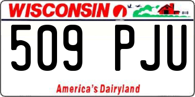 WI license plate 509PJU
