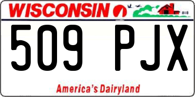 WI license plate 509PJX