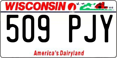 WI license plate 509PJY