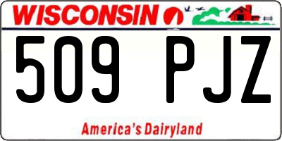 WI license plate 509PJZ