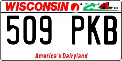 WI license plate 509PKB