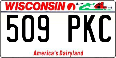 WI license plate 509PKC