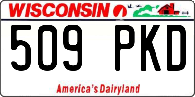 WI license plate 509PKD
