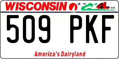WI license plate 509PKF