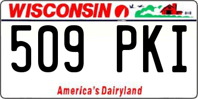 WI license plate 509PKI