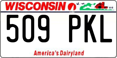 WI license plate 509PKL