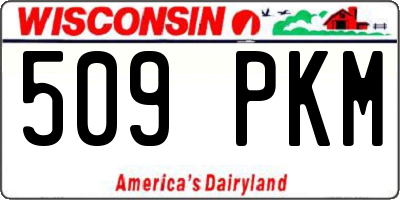 WI license plate 509PKM