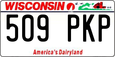 WI license plate 509PKP