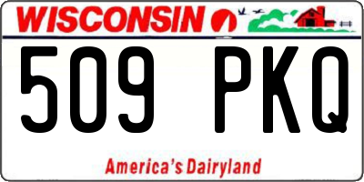 WI license plate 509PKQ