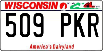 WI license plate 509PKR