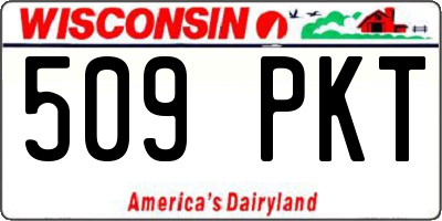 WI license plate 509PKT