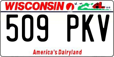 WI license plate 509PKV