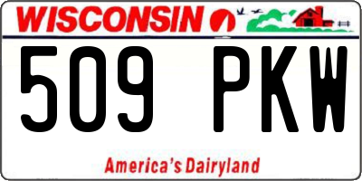 WI license plate 509PKW