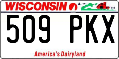 WI license plate 509PKX