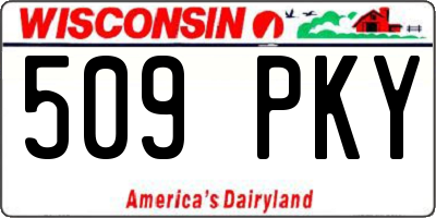 WI license plate 509PKY