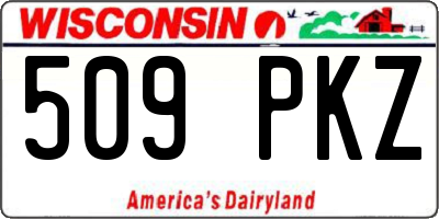 WI license plate 509PKZ