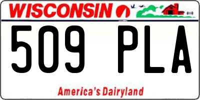 WI license plate 509PLA