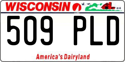 WI license plate 509PLD