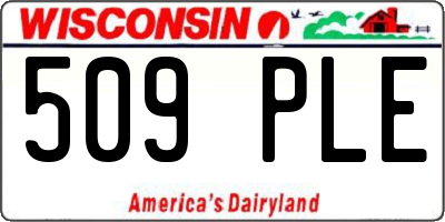 WI license plate 509PLE