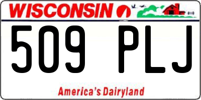WI license plate 509PLJ