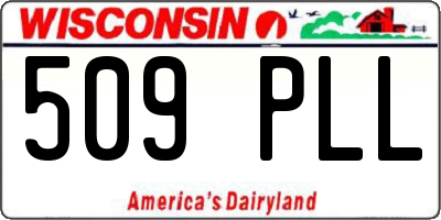 WI license plate 509PLL