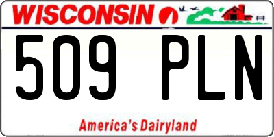 WI license plate 509PLN