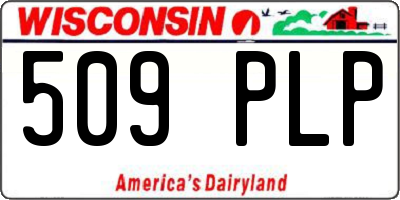 WI license plate 509PLP