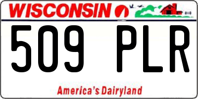 WI license plate 509PLR