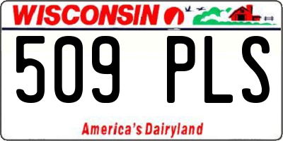 WI license plate 509PLS
