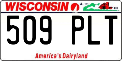 WI license plate 509PLT