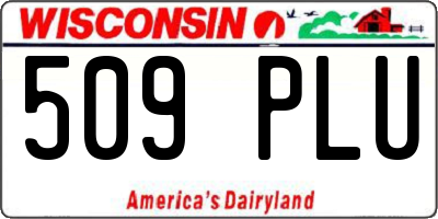 WI license plate 509PLU