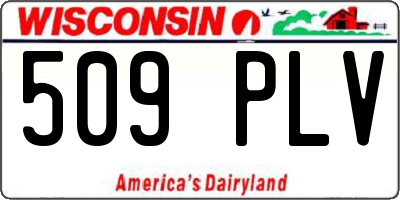 WI license plate 509PLV
