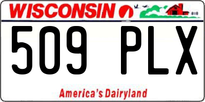 WI license plate 509PLX