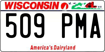 WI license plate 509PMA