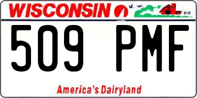 WI license plate 509PMF