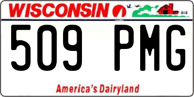 WI license plate 509PMG