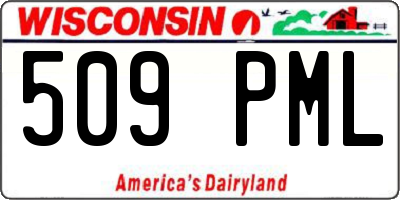 WI license plate 509PML